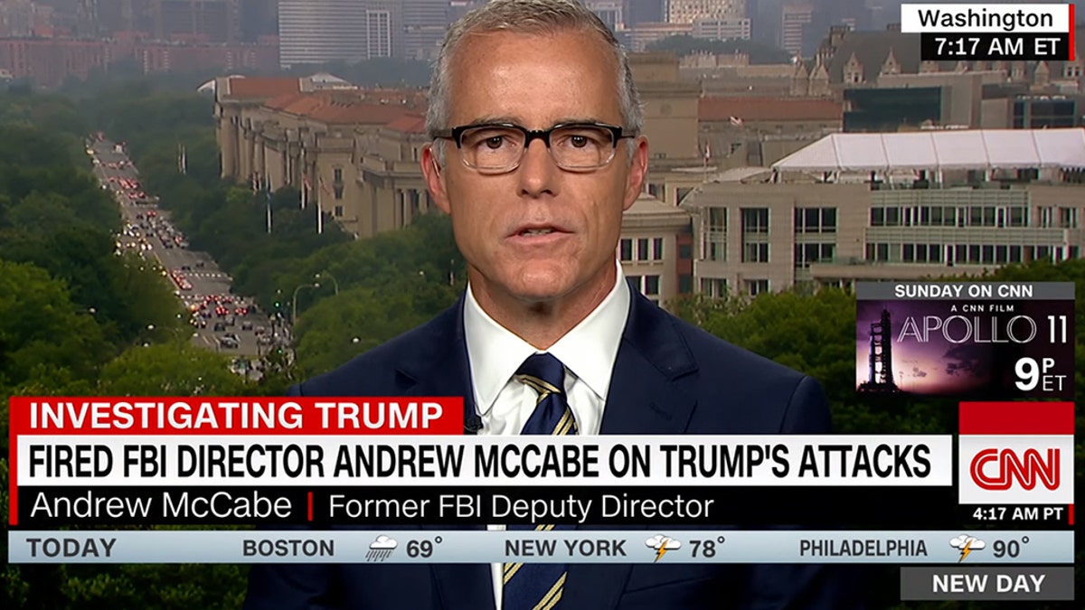 Former FBI honcho Andrew McCabe became a CNN correspondent in August.