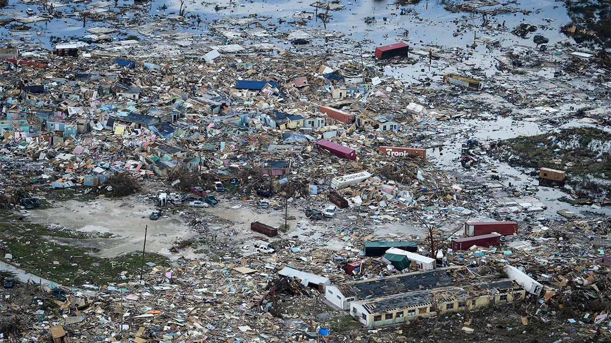 Utter devastation was seen in Marsh Harbour on Great Abaco Island. 