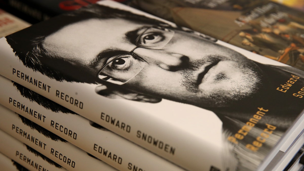 Newly released "Permanent Record" by Edward Snowden is displayed on a shelf at Books Inc. earlier this month in San Francisco.