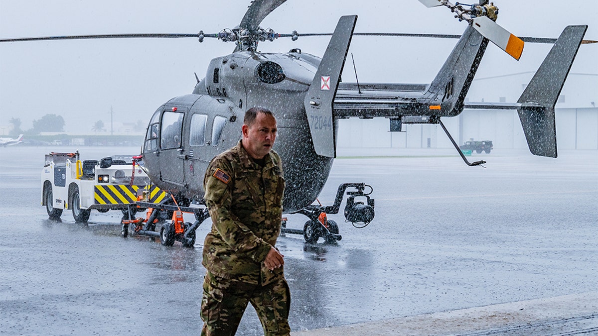 Florida National Guard soldiers and airmen preparing for potential missions responding to Hurricane Dorian. (Ching Oettel)