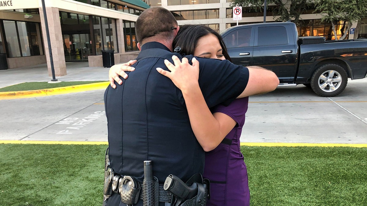 For Odessa (Texas) Police Corporal Gary Potter, Bria Montes' random act of kindness hit especially close to home. Porter revealed that his wife and daughter had been shot at while driving down 42nd Street but escaped the firestorm unscathed.