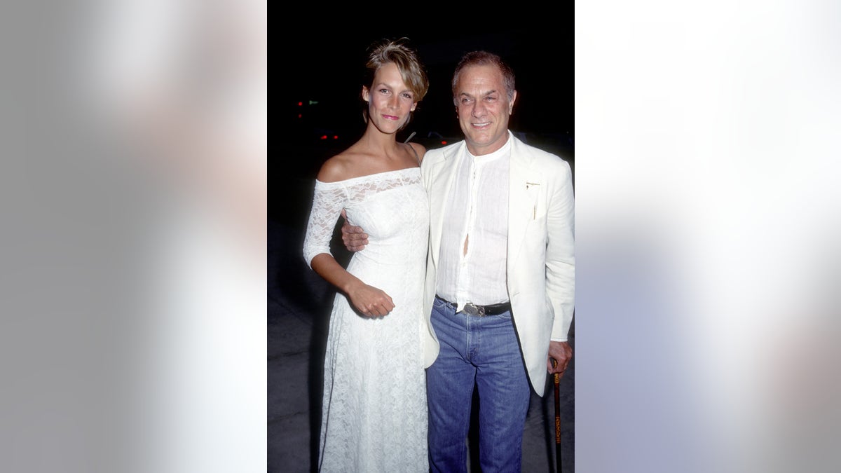 Jamie Lee Curtis with her father Tony Curtis at a screening of "Streets of Fire" in Beverly Hills, 29th May 1984.