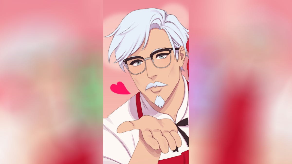 I Love You Colonel Sanders Game Image Close up