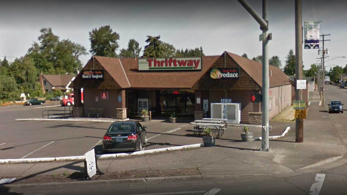 Police say they believe two employees of the Thriftway in Jefferson, Ore. — aside from the suspect — at the bean dip.