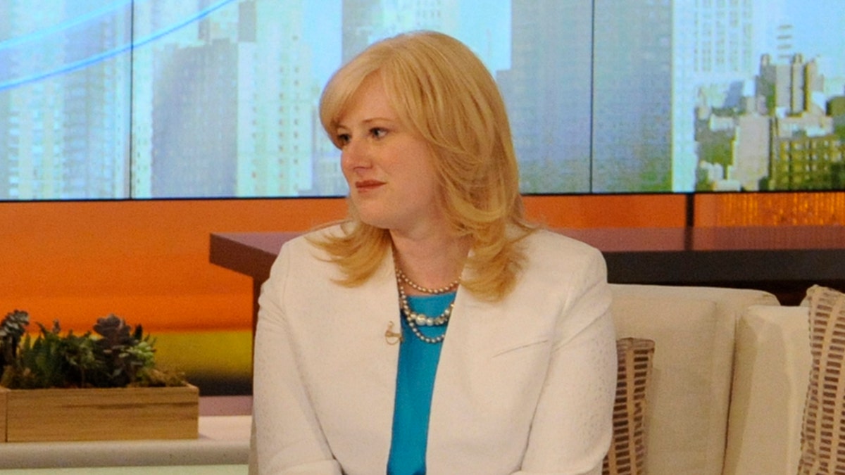 Kristine Barnett discussing autism during a live TV appearance. 