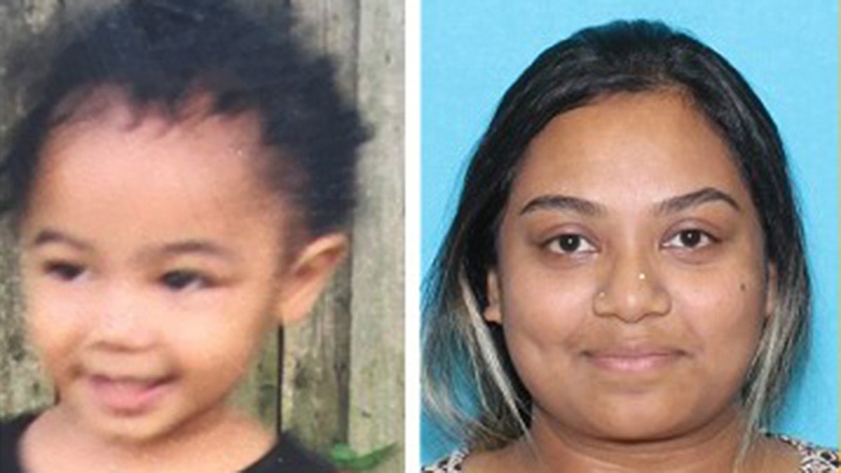 Nalani Johnson, 2, was allegedly abducted by Sharena Nancy (right) on Saturday, according to Pennsylvania State Police.