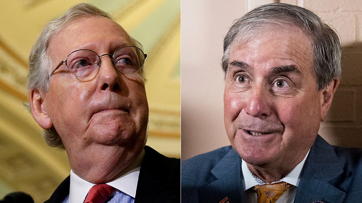 Senate Majority Leader Mitch McConnell, R-Ky., responded to a debate challenge issued by Rep. John Yarmuth, D-Ky., agreeing to square off if Yarmuth decides to run against him. (Reuters/Getty).