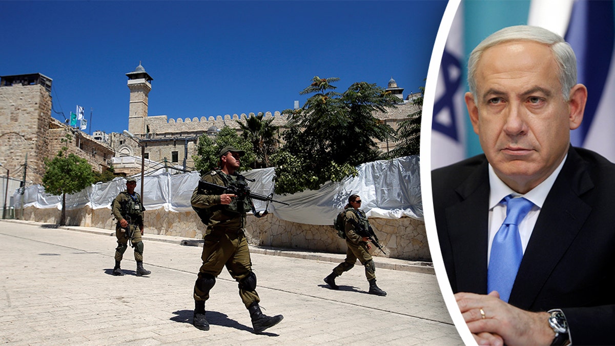 Israeli forces members patrol before a visit by Israeli Prime Minister Benjamin Netanyah, in Hebron in the Israeli-occupied West Bank September 4, 2019. 