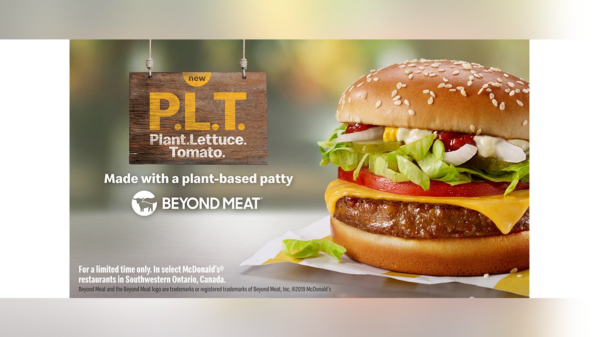 The Plant, Lettuce and Tomato – or <a data-cke-saved-href="https://www.foxnews.com/food-drink/mcdonalds-beyond-meat-p-l-t-canada" href="https://www.foxnews.com/food-drink/mcdonalds-beyond-meat-p-l-t-canada" target="_blank">P.L.T.</a> – burger, which used Beyond Meat as its patty, was rolled out for a limited time at 52 locations in Ontario.
