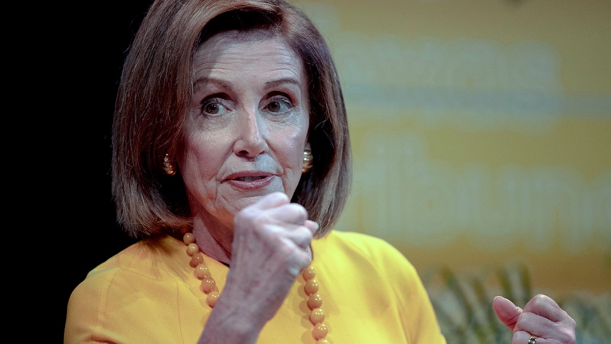 Speaker of the House Nancy Pelosi, D-Calif., speaks at The Texas Tribune Festival in Austin Saturday. (Nick Wagner/Austin American-Statesman via AP)