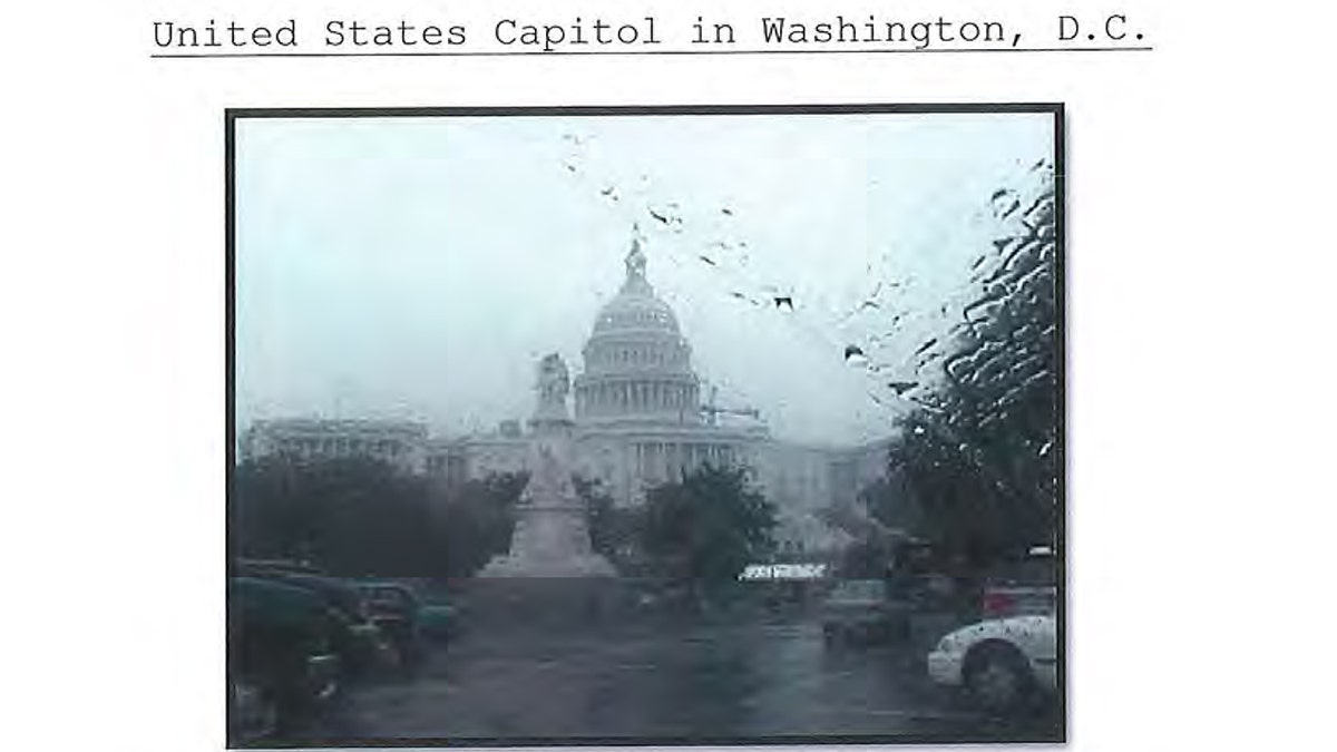 A photo of the U.S. Capitol allegedly snapped by Saab. (Court documents)