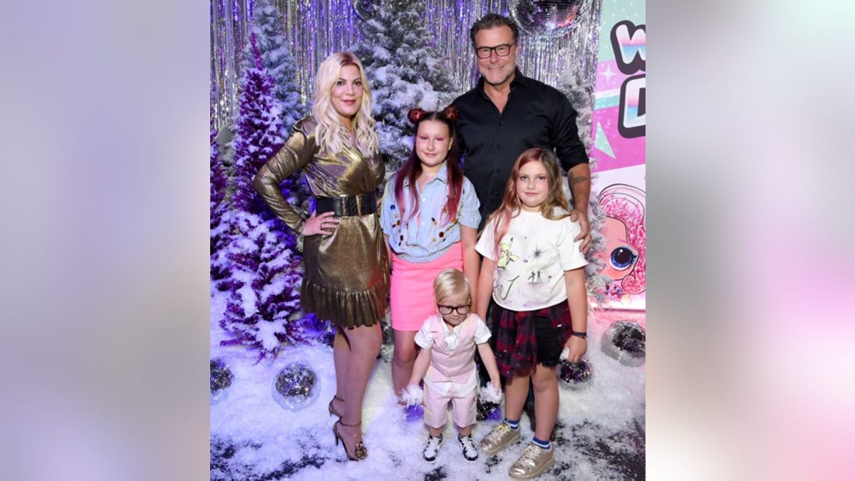 Tori Spelling, hubby Dean McDermott got their kids all dressed up from head to toe for the L.O.L. Surprise! Winter Disco Launch Party in Los Angeles, Calif., on Sept. 27, 2019.