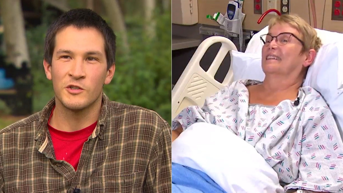 Matthew Medina helped get rescuers to Barbara Dadswell after she slipped, broke her leg, and fell down a ravine. Medina heard her dog barking while out running, and discovered her.
