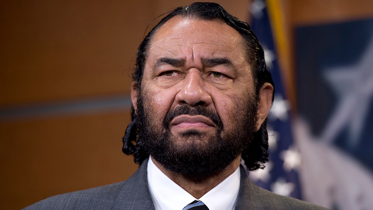 Rep. Al Green, D-Texas, speaks during a news conference in the Capitol Visitor Center. (Photo By Tom Williams/CQ Roll Call)