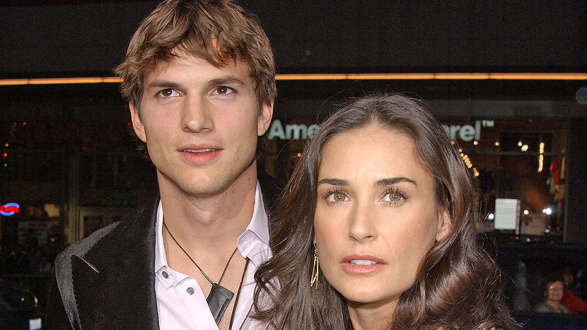 Ashton Kutcher and Demi Moore during 