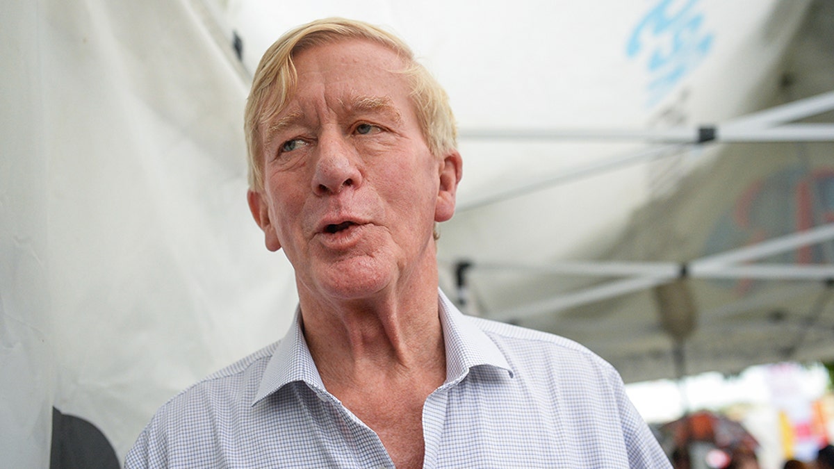 Weld talks with the media at the Iowa State Fair on Aug. 11, 2019. (Photo by Caroline Brehman/CQ Roll Call)
