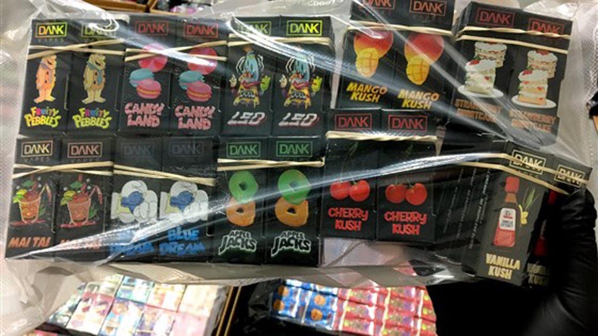 75,000 THC cartridges seized in Anoka County, Minn. on Monday are believed to have come from out of state for distribution in Minnesota. (New Hope Police Department)