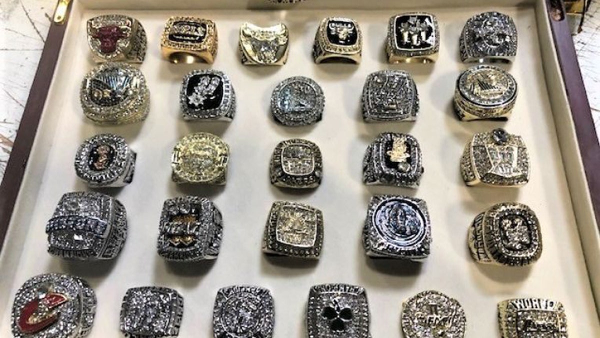 U.S. Customs and Border Protection officers in California recently seized more than two dozen counterfeit NBA championship rings, with an estimated retail value of more than half a million dollars, authorities said Wednesday.