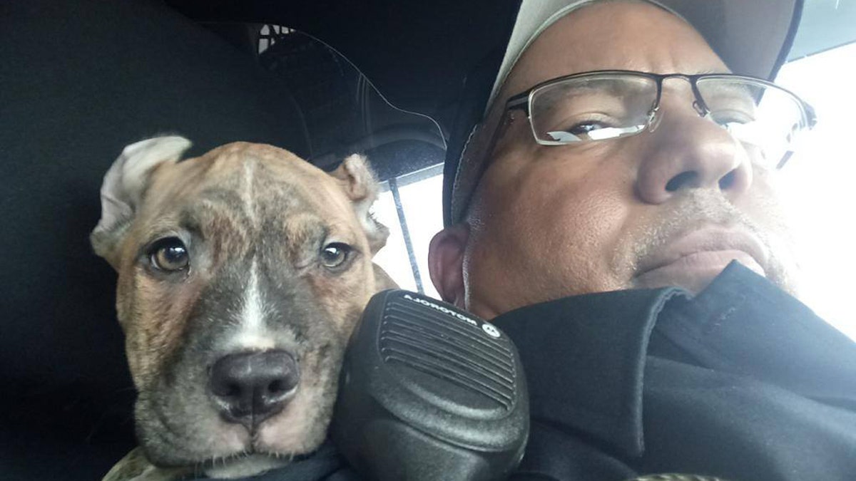 Officer Martin Oritz and Officer Michel Jean with the Fort Pierce Police Department were on patrol when they received a call about a local woman who was unable to care for her puppy as Hurricane Dorian threatened to make landfall,