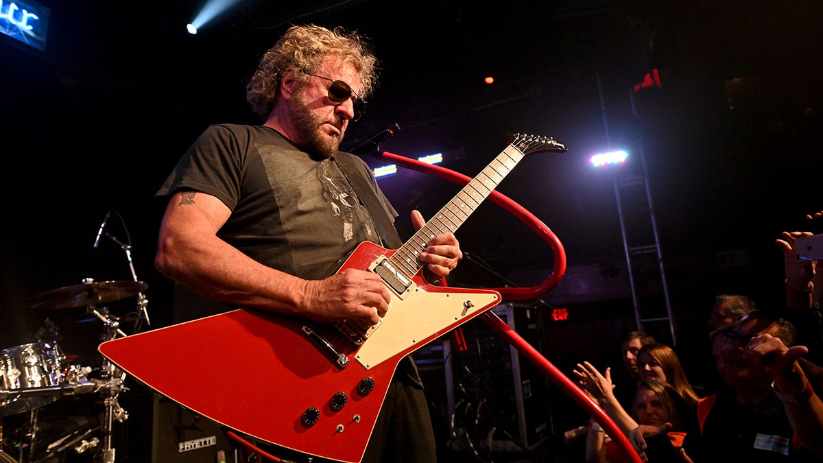 Sammy Hagar playing guitar