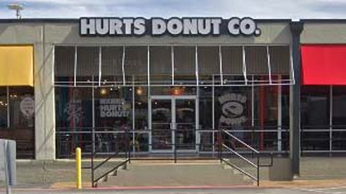 Hurts Donut was hit with a "hurt and run" last month when a woman came in around 2:43 a.m. and stole two doughnuts out of the display case.