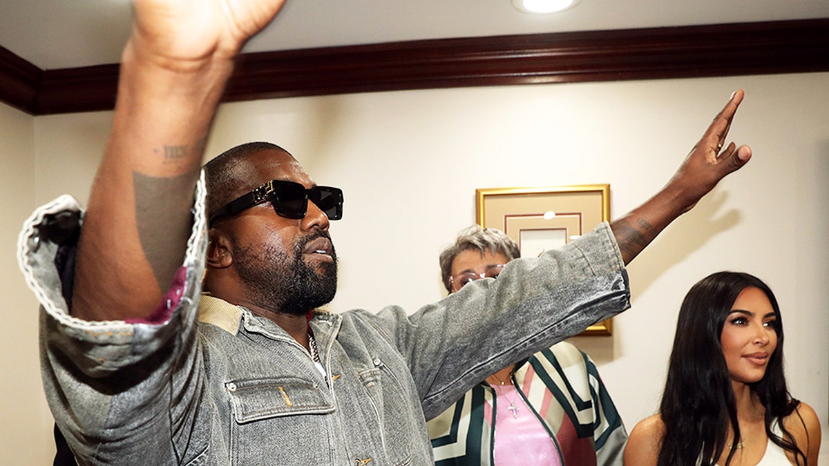 Kanye West and Kim Kardashian West attend Sunday Service at The Greater Allen A.M.E. Cathedral of New York on Sept. 29, 2019 in New York City. Fans are eagerly awaiting the release of West's delayed religious album 