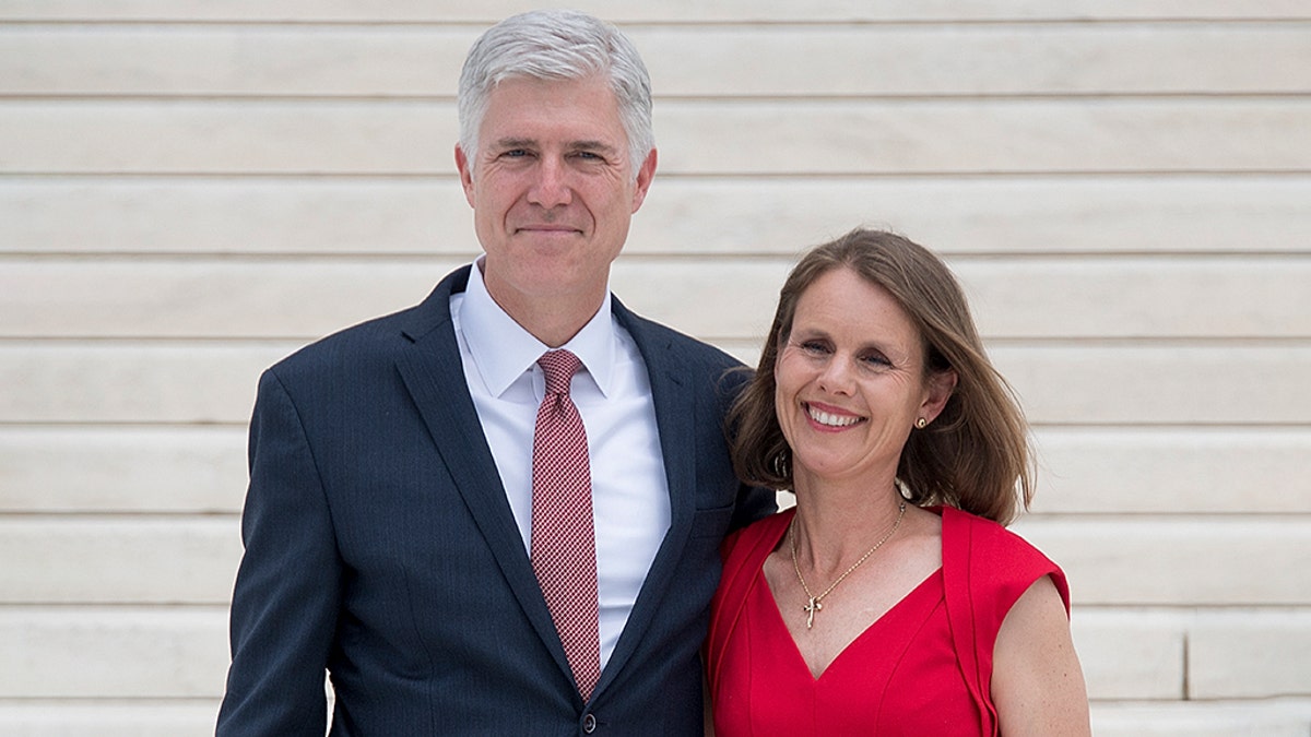 Supreme Court Justice Neil Gorsuch with wife Marie Louise Gorsuch