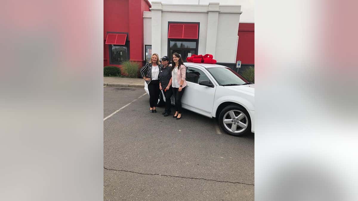 “This made my day," she added. "I have been struggling a lot this year but haven't [given] up and have been working very hard, I finally went in and got my permit and have been trying to save up to buy a car."<br>
