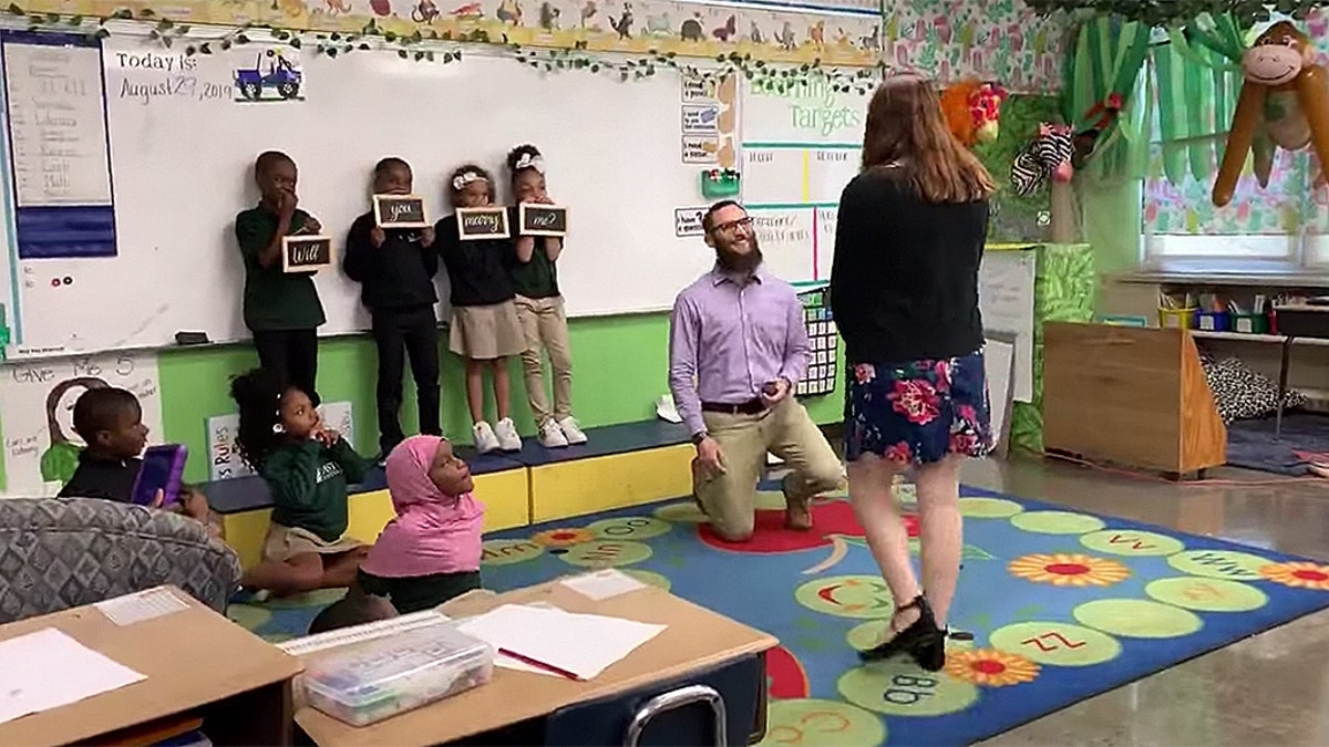 A special education teacher in Delaware was in for a big surprise when she got to work last week. 