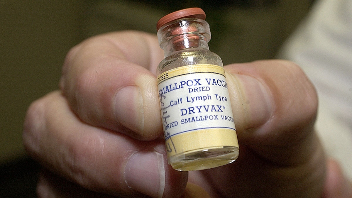 A vial of dried smallpox vaccination is shown Dec. 5, 2002, in Altamonte Springs, Florida. (Photo by Scott A. Miller/Getty Images)