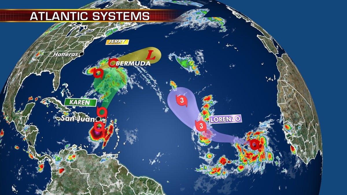 Three tropical systems are currently churning out in the Atlantic basin.