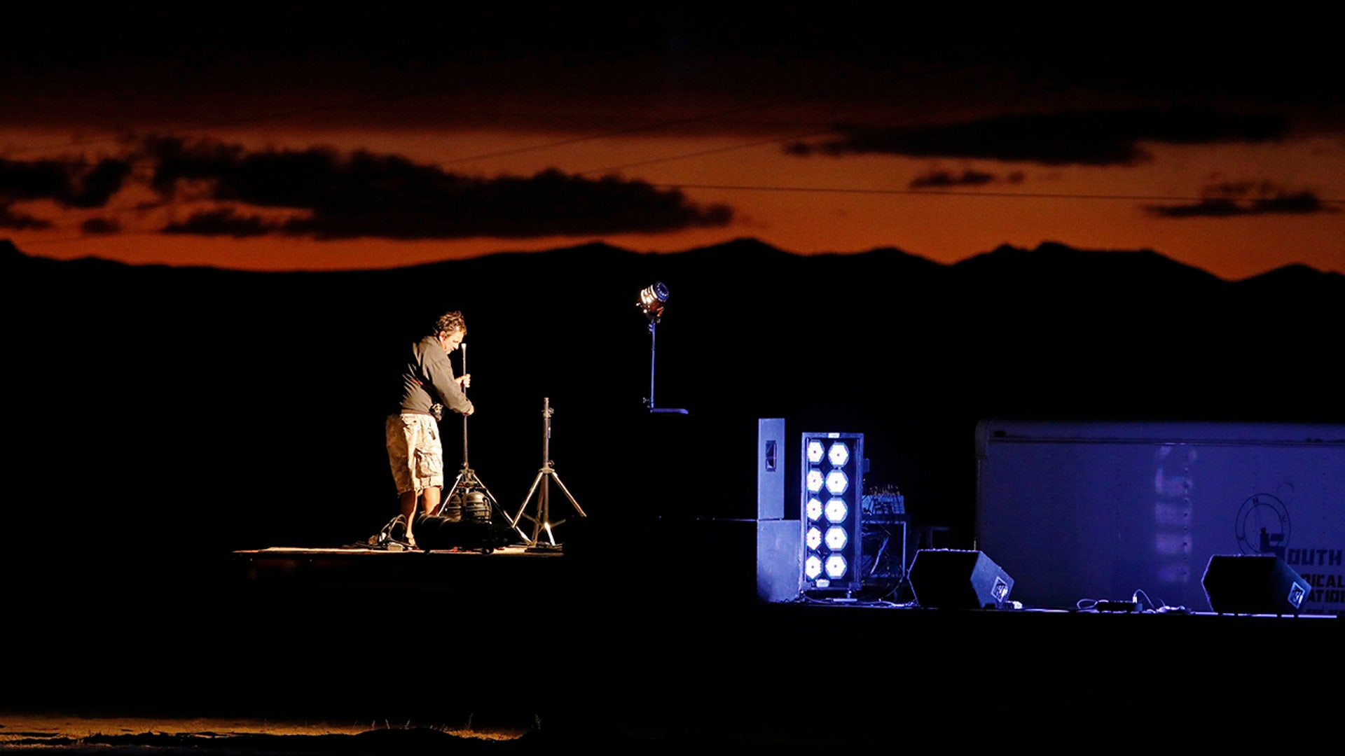 Little A'Le'Inn motel and cafe, Thursday, Sept. 19, 2019, in Rachel, Nev. Hundreds have arrived in the desert after a Facebook post inviting people to "see them aliens" got widespread attention and gave rise to festivals this week. (AP Photo/John Locher)
