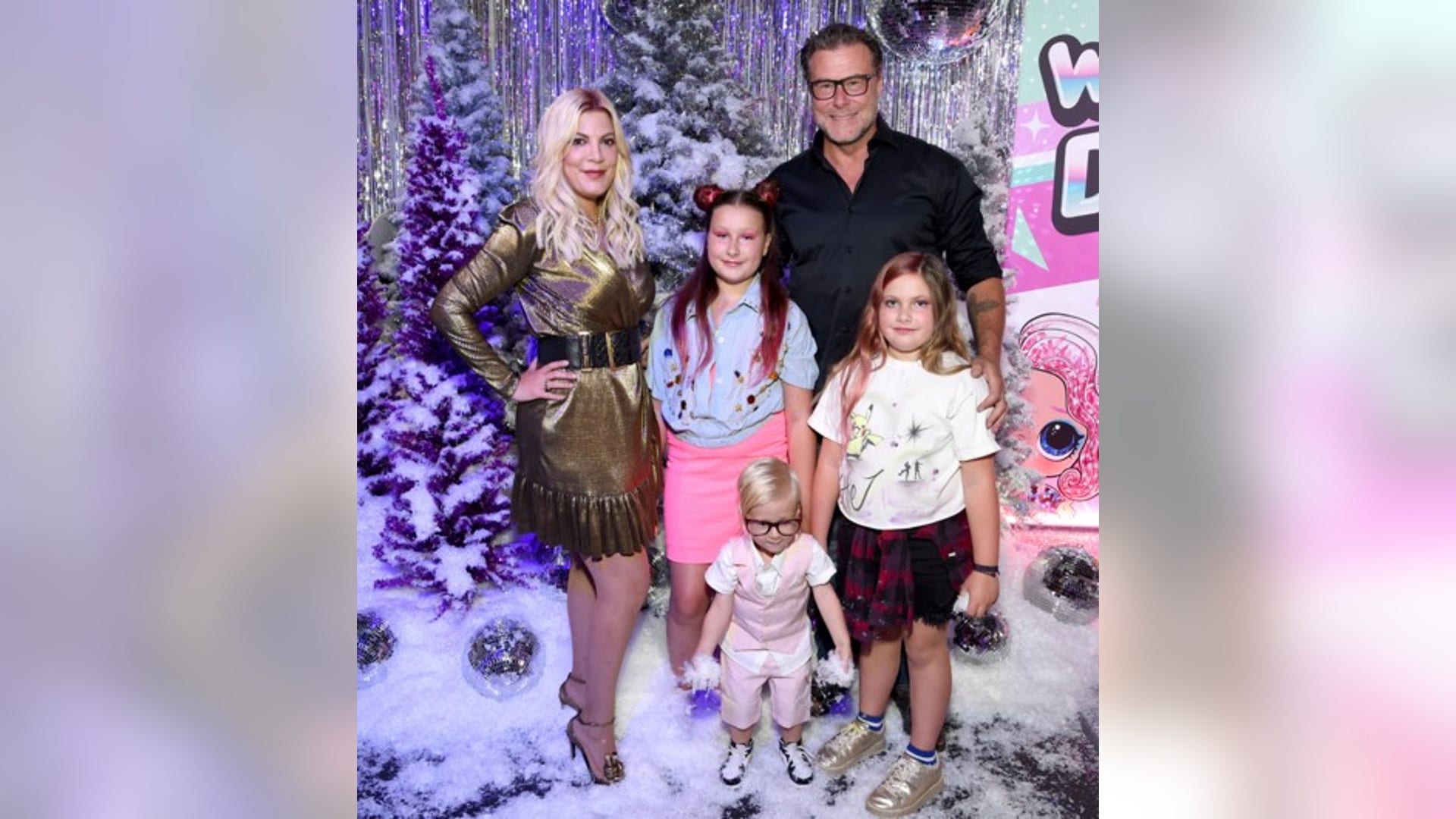Tori Spelling, hubby Dean McDermott got their kids all dressed up from head to toe for the L.O.L. Surprise! Winter Disco Launch Party in Los Angeles, Calif. on Friday, September 27, 2019.