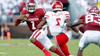 Hurts has 6 TDs, No. 4 Oklahoma beats Houston 49-31