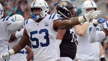 Colts' Darius Leonard throws fan his glove with wedding ring inside it after the game