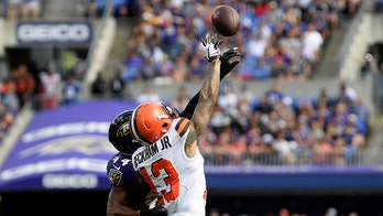 Cleveland Browns' Odell Beckham Jr gets into scrap with Baltimore Ravens defensive back