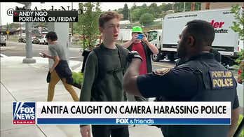 WATCH: Antifa members caught on camera harassing Portland police near climate rally