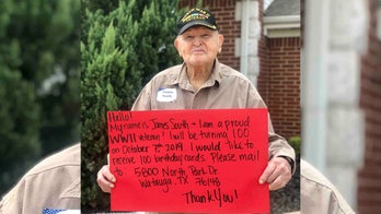 World War II veteran requests 100 cards for 100th birthday, goes viral