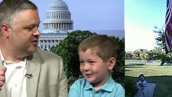 Boy caught on family's doorbell camera adorably reciting the Pledge of Allegiance