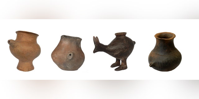 The clay container was used to feed an infant fresh milk from cows, goats or sheep – up to 3,200 years ago. (Credit: SWNS)