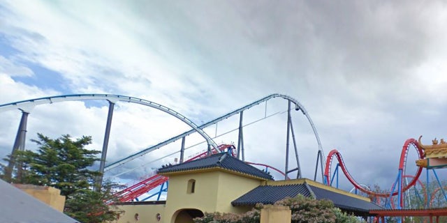 An image of the Shambhala ride at PortAventura World theme park in Spain.