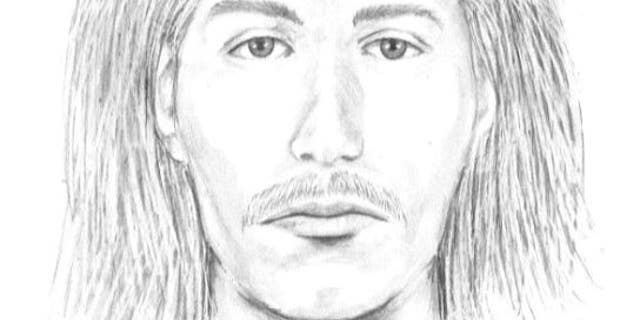 A composite sketch of the suspect in the cemetery attack.