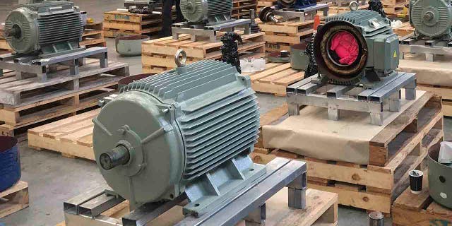 In this Aug. 26, 2019 photo provided by New Zealand Customs, shows electric motors found in a container from Thailand with 469 kilograms of methamphetamine concealed in the motors. Police said Friday, Sept. 6, 2019, the US$153 million worth of the drug is the largest ever seizure at New Zealand's border. (New Zealand Customs via AP)