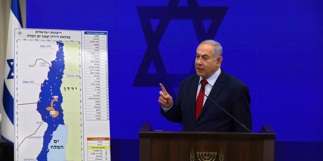 Netanyahu vowed Tuesday to begin annexing West Bank settlements if he wins national elections next week. 