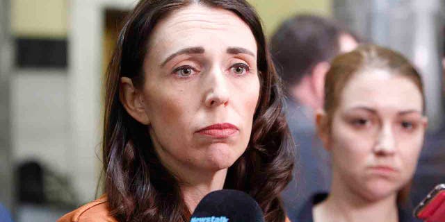 New Zealand Prime Minister Jacinda Ardern talks to reporters on Wednesday, Sept. 11, 2019, in Wellington, New Zealand. Ardern was facing a difficult test of her leadership after her party president resigned over the party's handling of a sexual assault complaint.