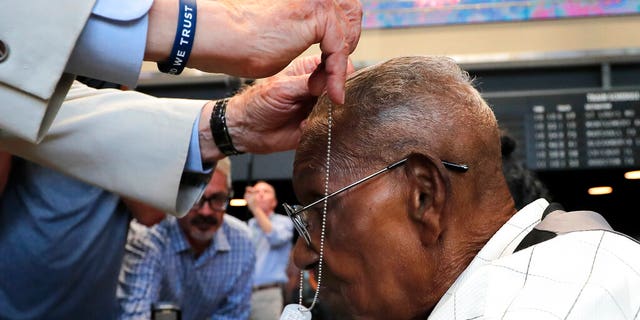 Westlake Legal Group AP19255602607040 Oldest living American WWII veteran celebrates 110th birthday Nicole Darrah fox-news/us/us-regions/southeast/louisiana fox-news/us/personal-freedoms/proud-american fox-news/us/military/veterans fox-news/us/military/army fox-news/us/military fox-news/topic/world-war-two fox-news/special/occasions/birthday fox news fnc/us fnc article 1a6552a8-e5ad-5fd3-a1d9-86639bf99f46