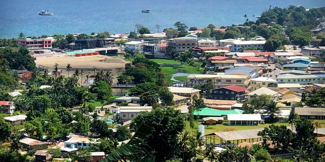 FILE: Ships are docked offshore in Honiara, the capital of the Solomon Islands.