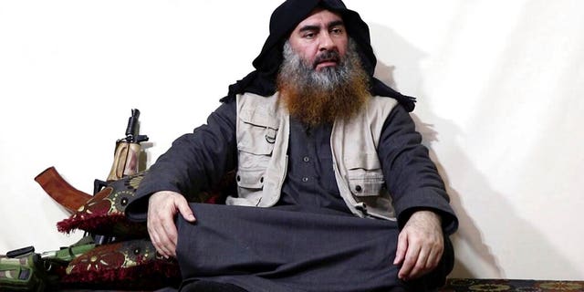 This 2019 image purports to show the leader of the Islamic State group, Abu Bakr al-Baghdadi, being interviewed. <br>