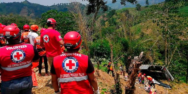 At least 20 people were killed and several others injured when a truck's brakes apparently failed and plummeted down a ravine.