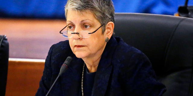 FILE: University of California President Janet Napolitano attends a meeting of the UC Board of Regents in San Francisco.